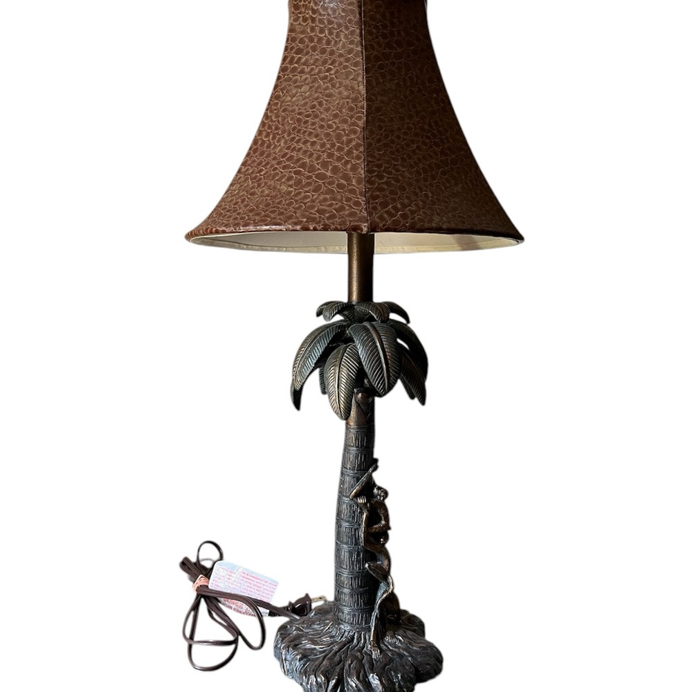 Brown Palm Tree Table Lamp